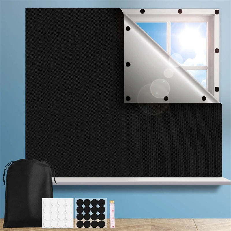 Self-Adhesive Pleated Blackout Blinds