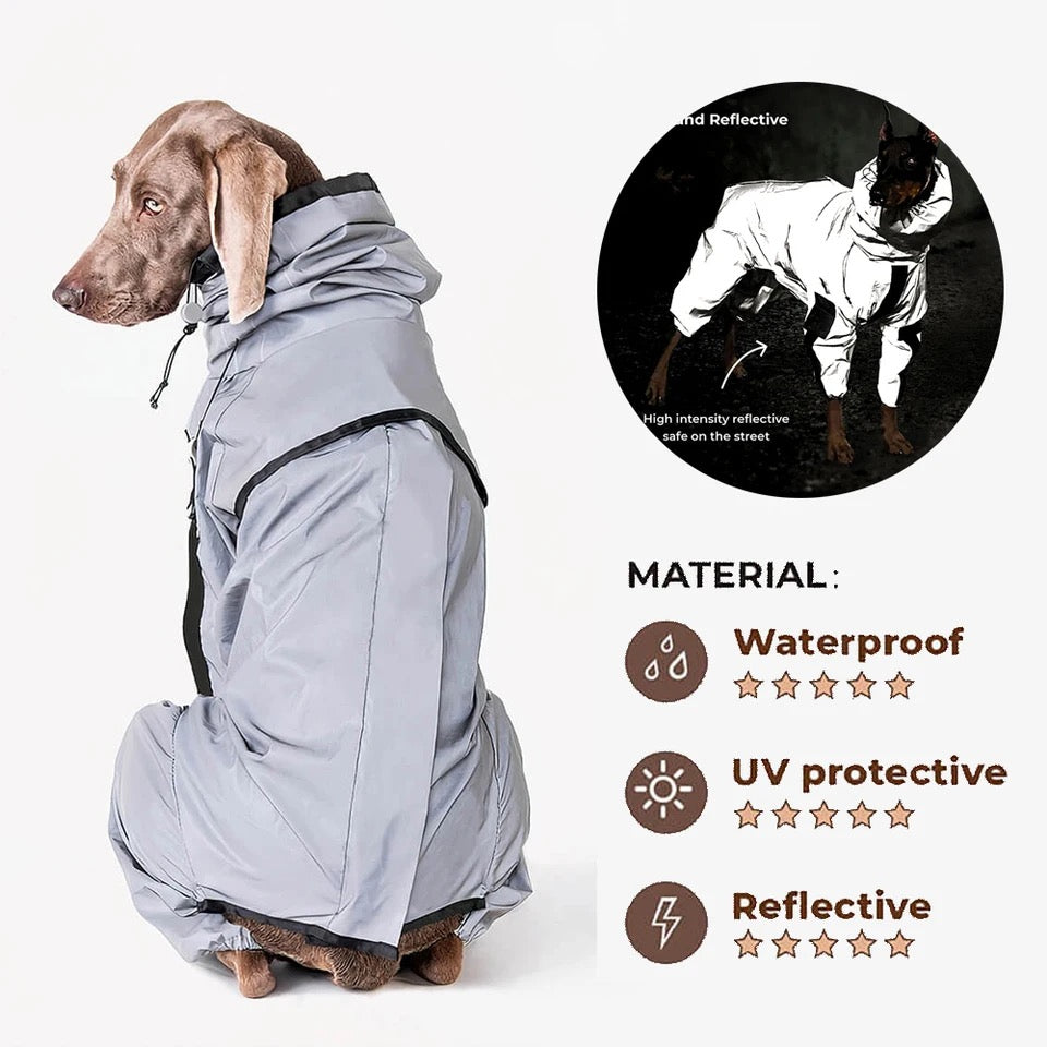 Waterproof Reflective Dog Raincoat Jumpsuit