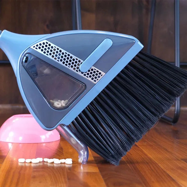 2-in-1 Cordless Sweeper with Built-in Vacuum Broom