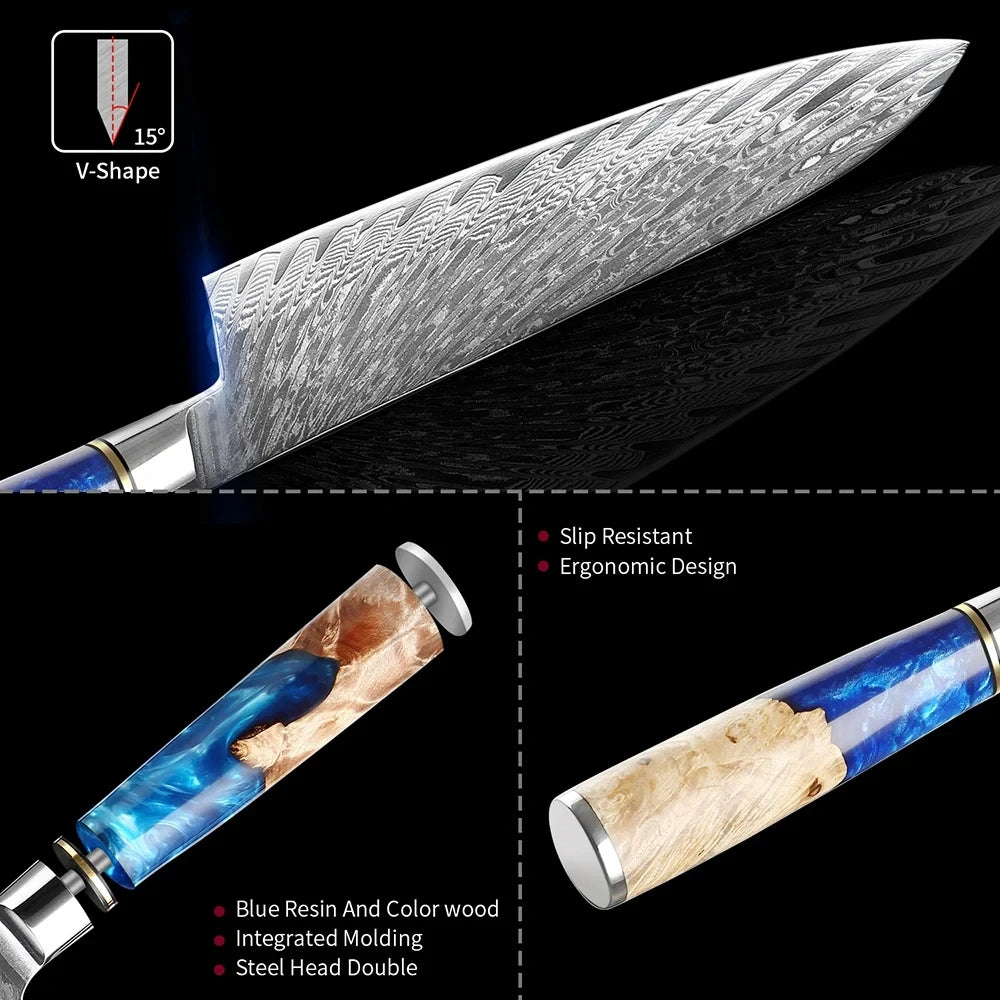 8 Inch Chef Knife VG10 Damascus Steel