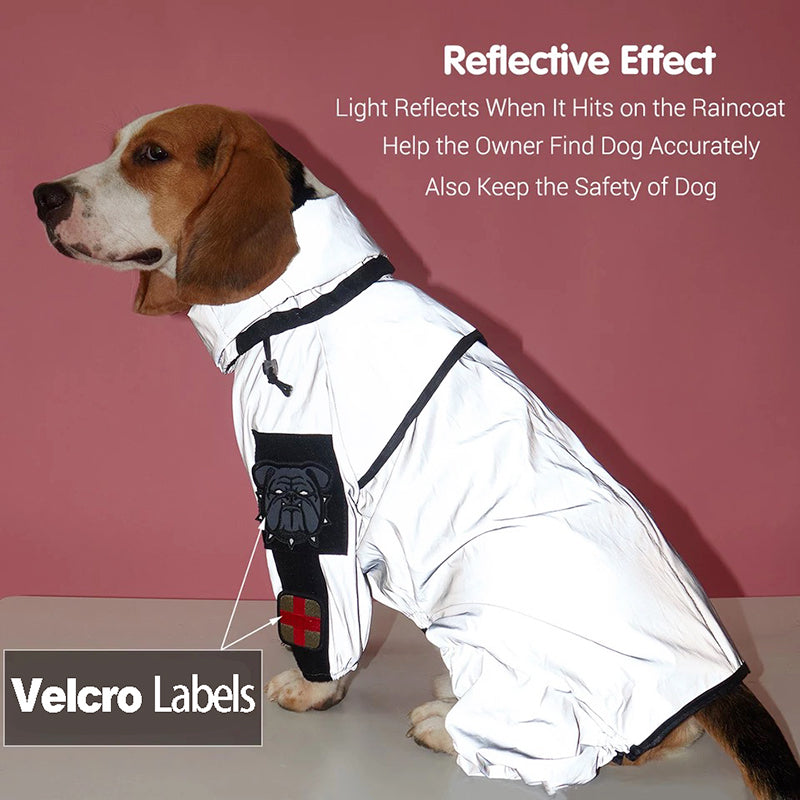 Waterproof Reflective Dog Raincoat Jumpsuit