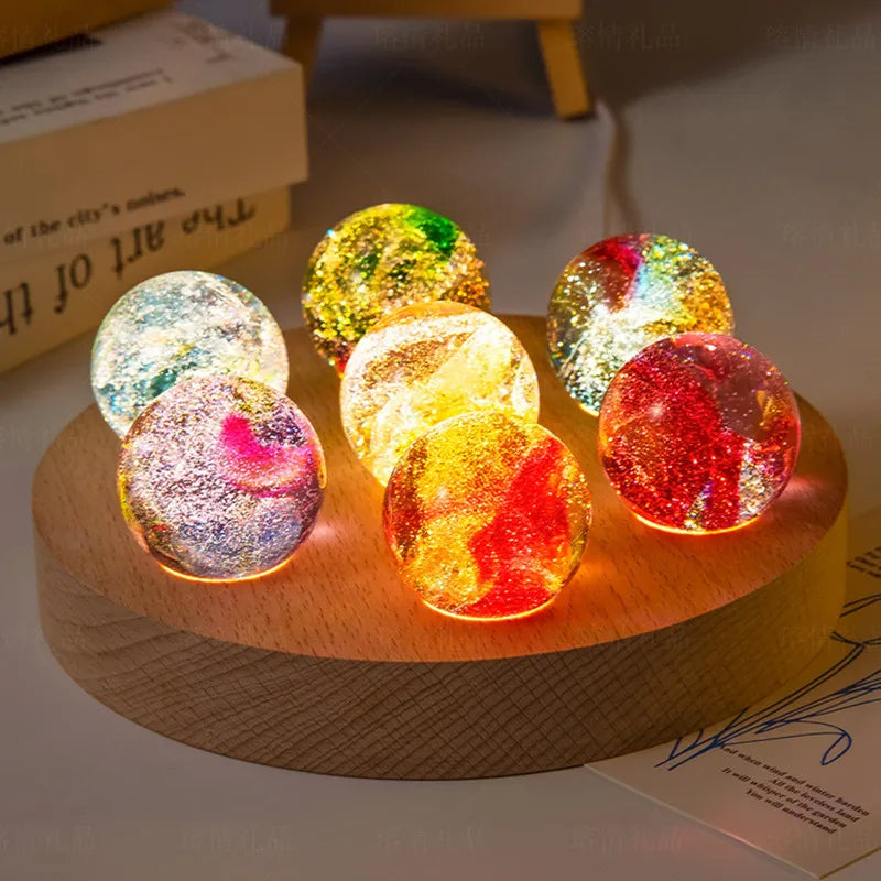 7-Color Glass Crystal Balls