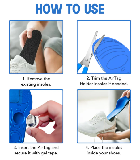 Shoe Insoles for AirTag Tracking