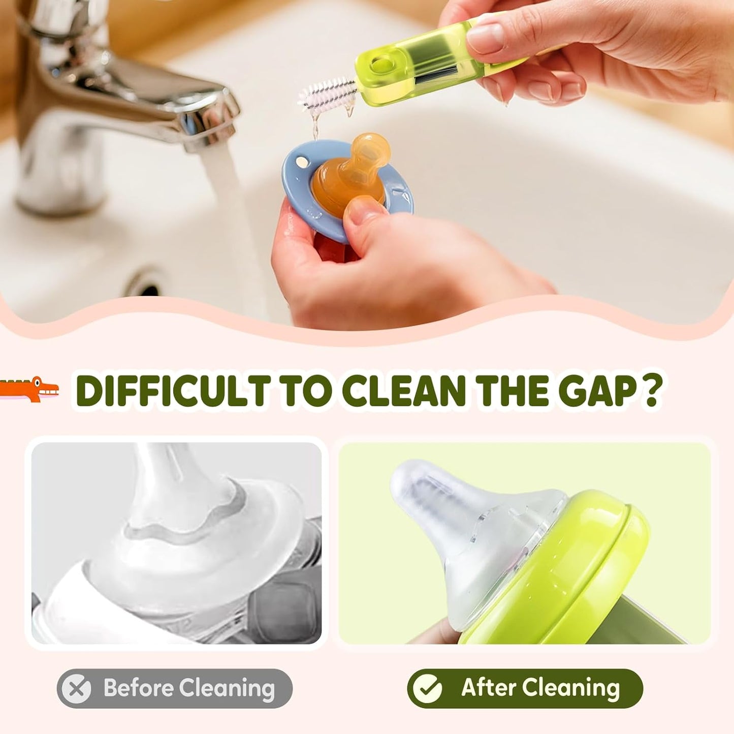 CleanEase™ 3-in-1 Cup Lid Brush