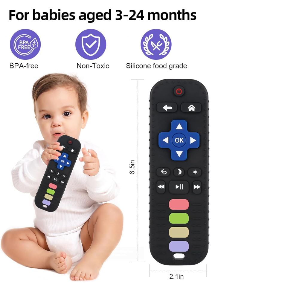 Silicone Remote-Shaped Baby Teether